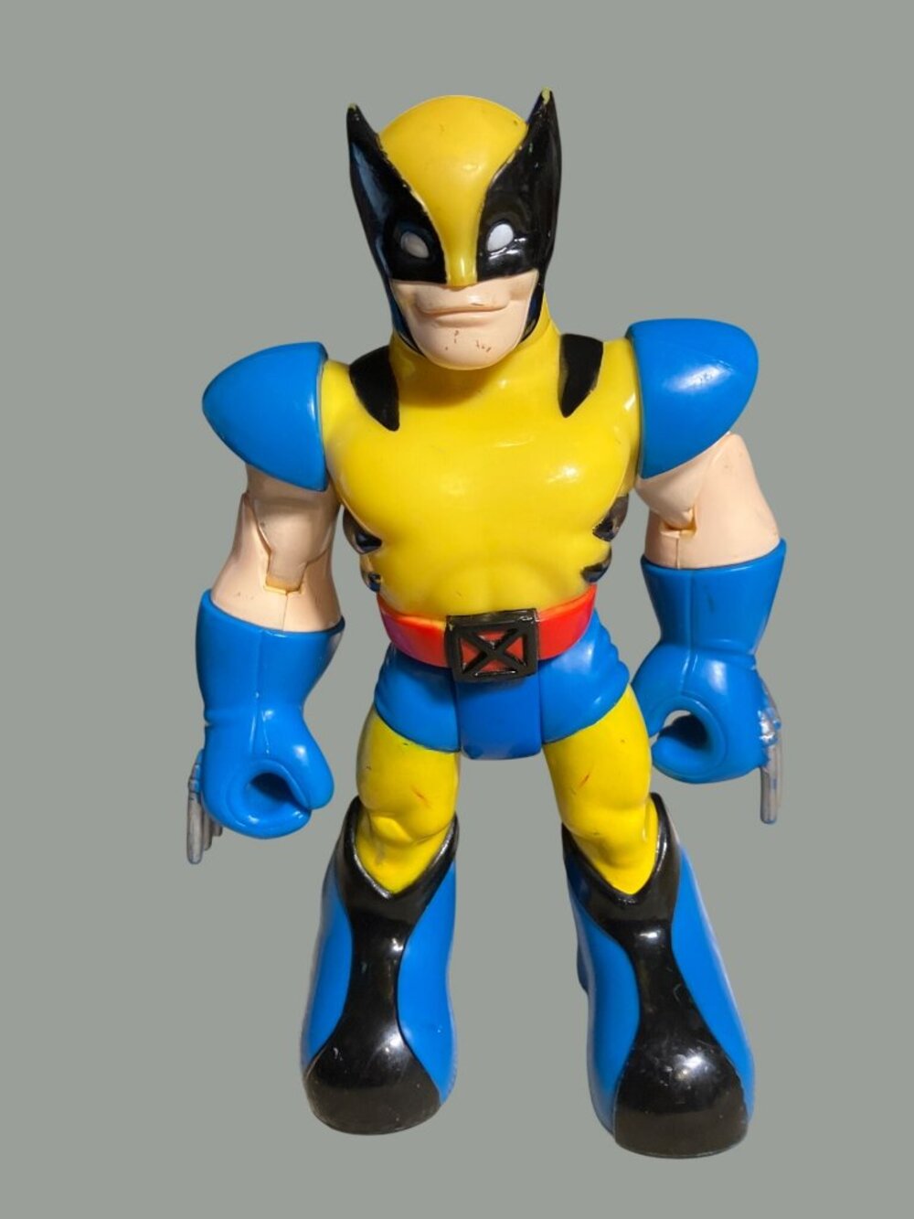 Vintage Wolverine Action Figure 2003 Marvel 6" Toy With Claws Yellow & Blue Cost